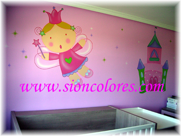 mural_decoracion_infantil_habitacion_nina_princesa